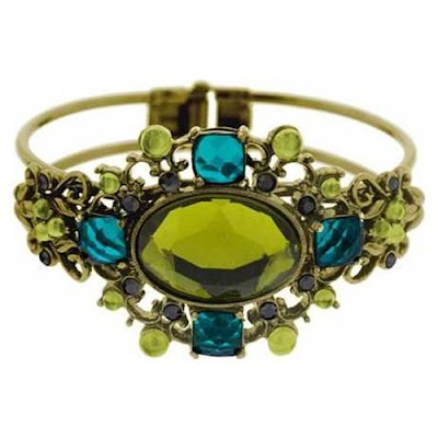 Green and blue cuff, sparkling cuff