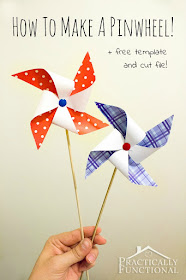 Patriotic Pinwheel DIY | 20 Crafts for the 4th of July - Independence Day DIYs | directorjewels.com