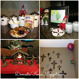 Over 50 Elf On The Shelf Ideas PLUS a Calendar Download & Printables {Domestic Femme} #ElfOnTheShelf #ElfOnTheShelfIdeas #Idea #Nice #Naughty #Good #Bad #Boys #Girls #Printable #Calendars #Picture #Pictures #Photo #Photos #Coloring #Christmas #Holiday #Holidays #Traditions #Tradition #Elves #Activity #Activities #Kids #Minecraft #Creeper #Funny #Mischievous #A #Kids #Toddlers