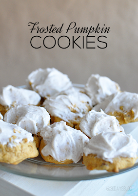 thanksgiving frosted pumpkin cookies