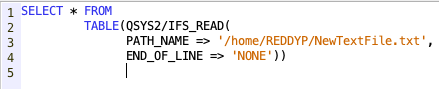 Read IFS file in SQL