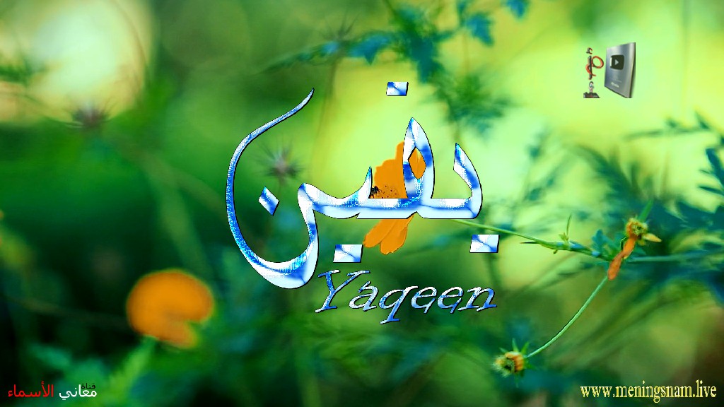 معنى اسم, يقين, وصفات, حامل, وحاملة, هذا الاسم, Yaqeen,