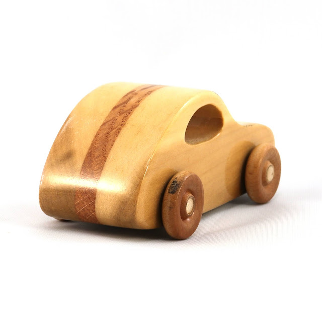 Handmade Wood Toy Car 1957 VW Bug From the Play Pal Series