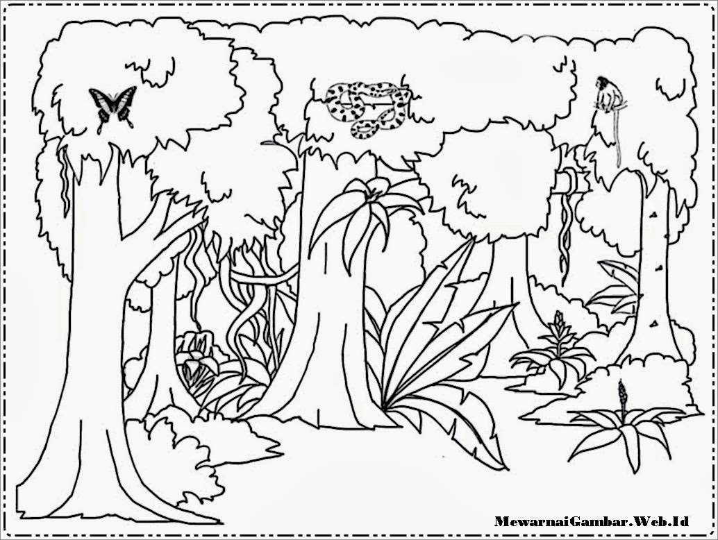 Pemandangan Bawah Laut - Free Coloring Pages