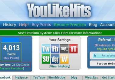 شرح موقع youlikehits للحصول على الاف المعجبين على الفيس بوك