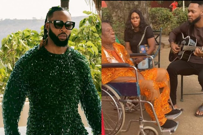 Singer Flavour grieves as he loses his father, shares emotional video
