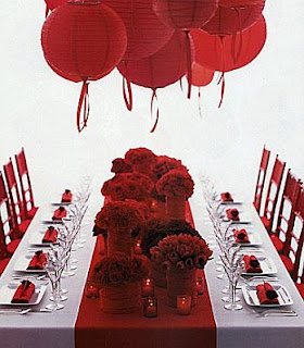 Decoracion de Bodas en Blanco y Rojo, parte 1