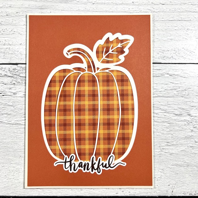 Fall Pumpkin Handmade Greeting Card