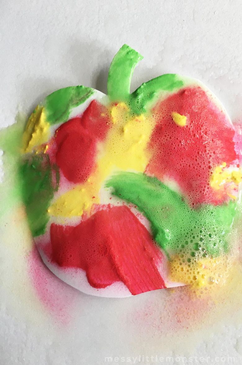 Fizzy paint - Baking soda and vinegar experiment