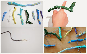 how to create painted twig wall hanging