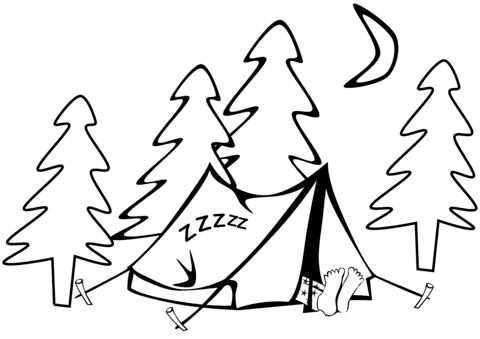 Top 10 Camping Stock Illustrations Coloring Pages