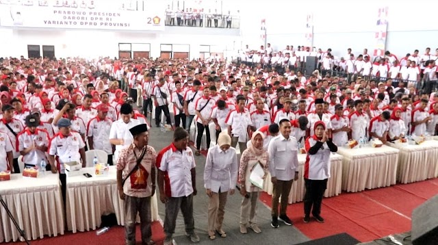 Ribuan Relawan Ir KRT H Darori Wonodipuro Deklarasi Menangkan Prabowo Presiden 2024
