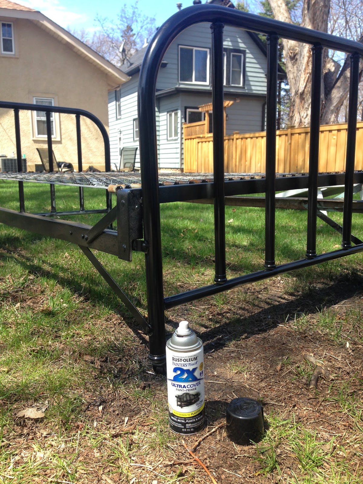 DIY painted daybed black