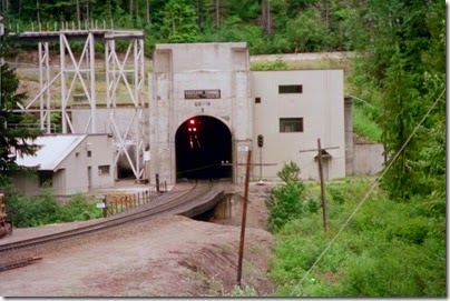 259160024 Eastbound Train inside the Cascade Tunnel at Berne, Washington in 2002
