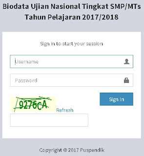 Cara Login Bio UN SMP/MTs/ 2018