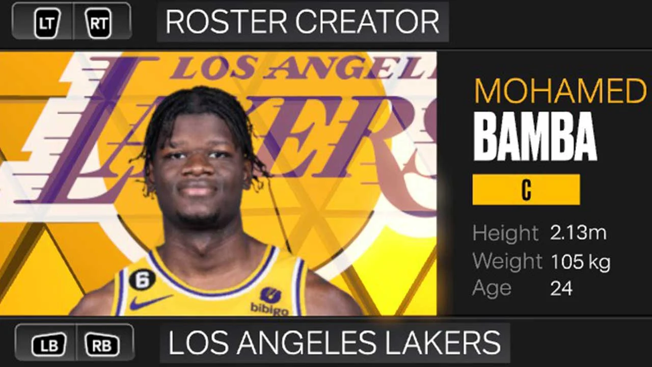 NBA 2K23 Mo Bamba Los Angeles Lakers Portrait