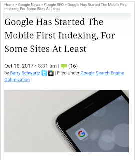 Google mobile indexing