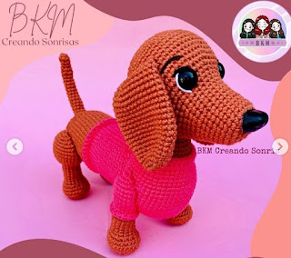 PATRON GRATIS PERRO SALCHICHA AMIGURUMI 67525