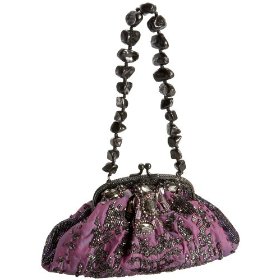 Mary Frances Accessories Silver Lining Evening Bag