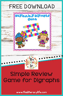 Practice reading and writing beginning digraphs with this easy to play game!