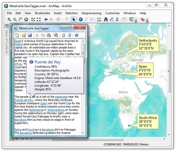 Geotagging text from an English web page