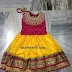 Yellow and Pink Small Kids Lehenga