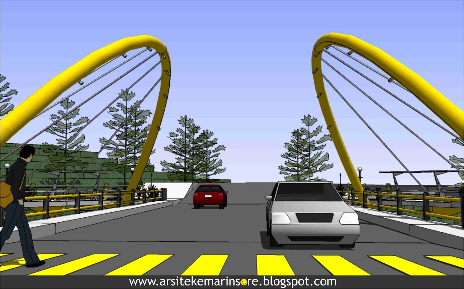 Arsitekemarinsore Desain Sayembara Siliwangi Pedestrian Bridge 2011