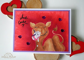 Camel Birthday Card by Jess Moyer featuring No Line Copic coloring and What Cake? from My Style Stamps jesscrafts.com