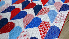 Red, white, and blue heart quilt for USS Fitzgerald