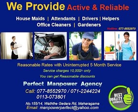We Provide Housemaids 077-8552970