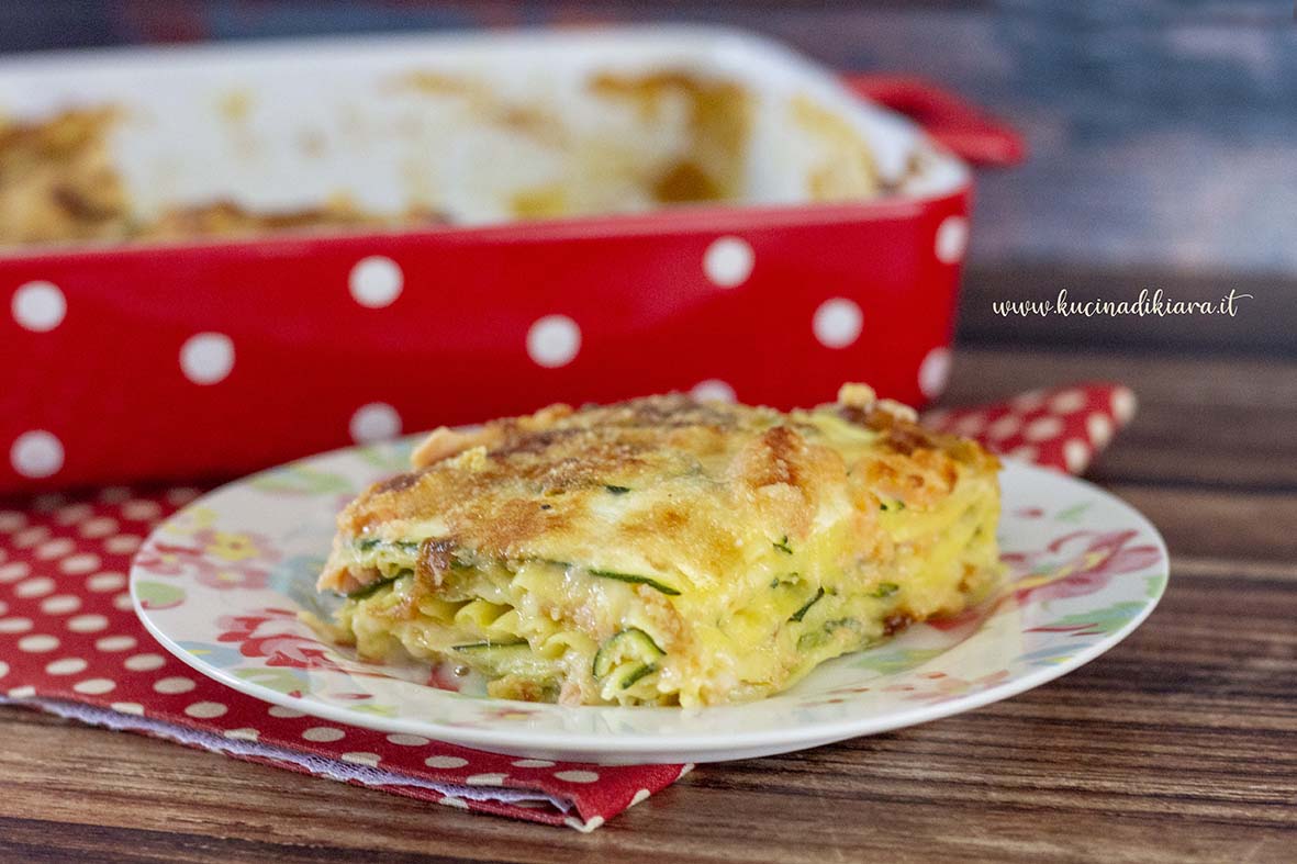 Lasagne zucchine e salmone