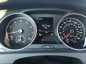 Gauge cluster in 2020 Volkswagen Golf TSI