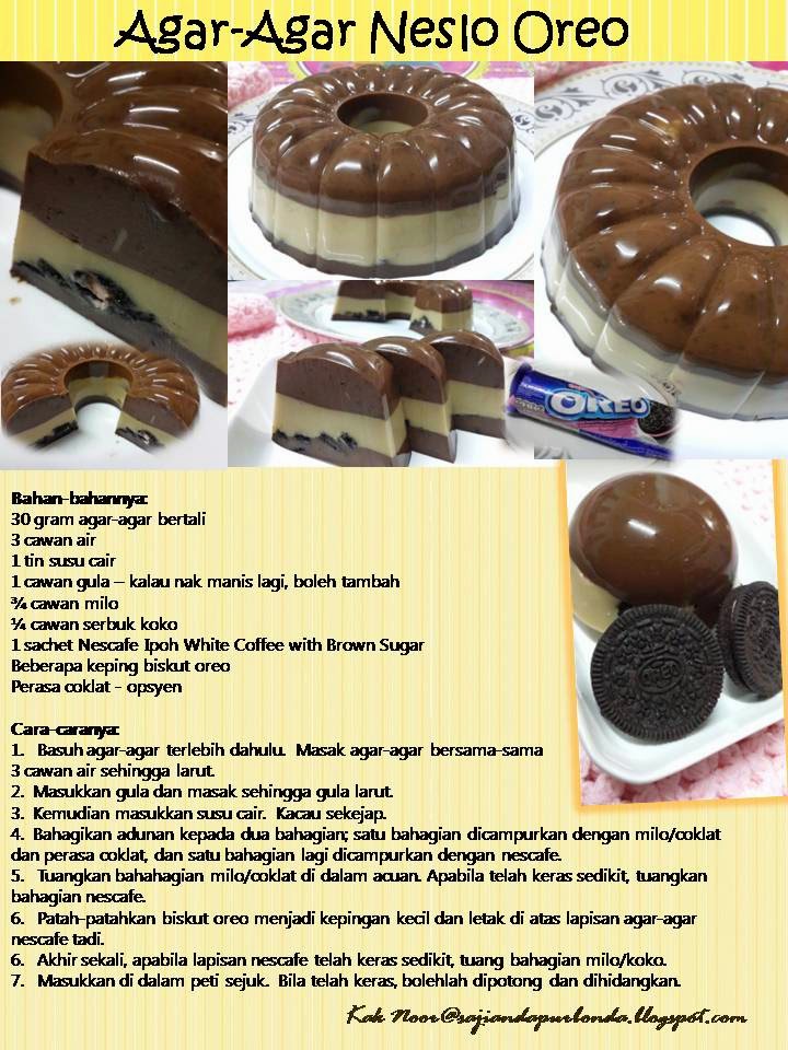 Sajian Dapur Bonda: Agar-agar Neslo Oreo, kanak-kanak 