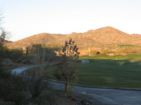 sunset at the golf course