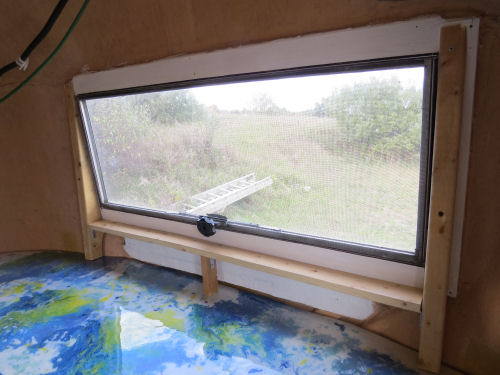 framing around a fiberglass window