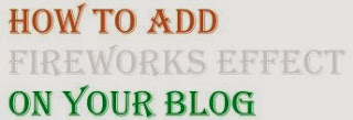 add fireworks effect on blogger blog