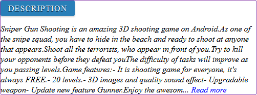 Sniper Gun Shooting 3D game review