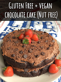 Gluten Free + Vegan Chocolate Cake (Nut Free)