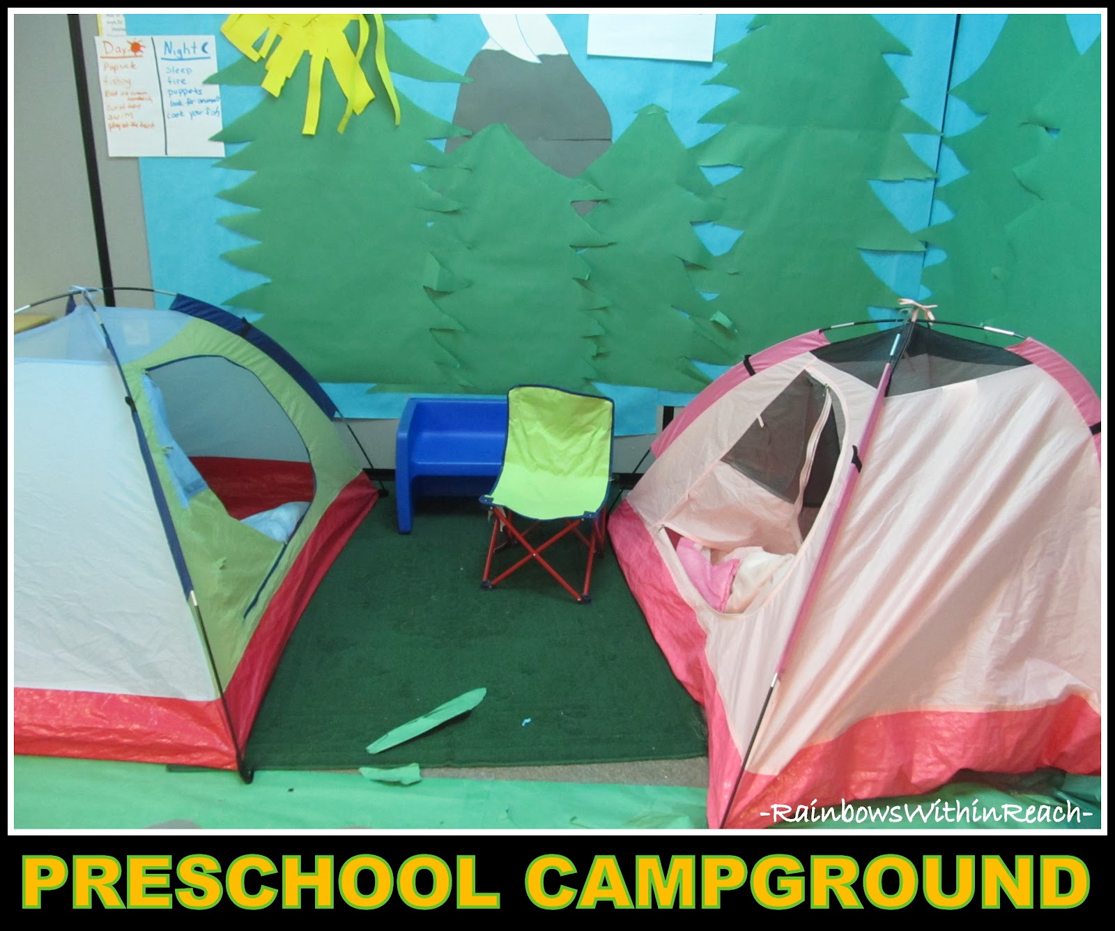 RainbowsWithinReach: "Camping" Campout at Preschool