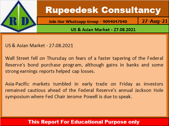 US & Asian Market - 27.08.2021