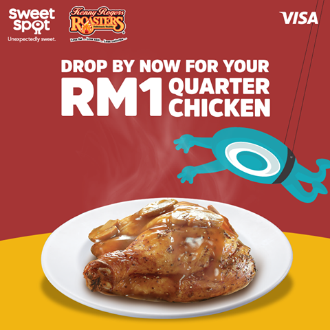 Kenny Rogers ROASTERS Quarter Chicken RM1 di SweetSpot App