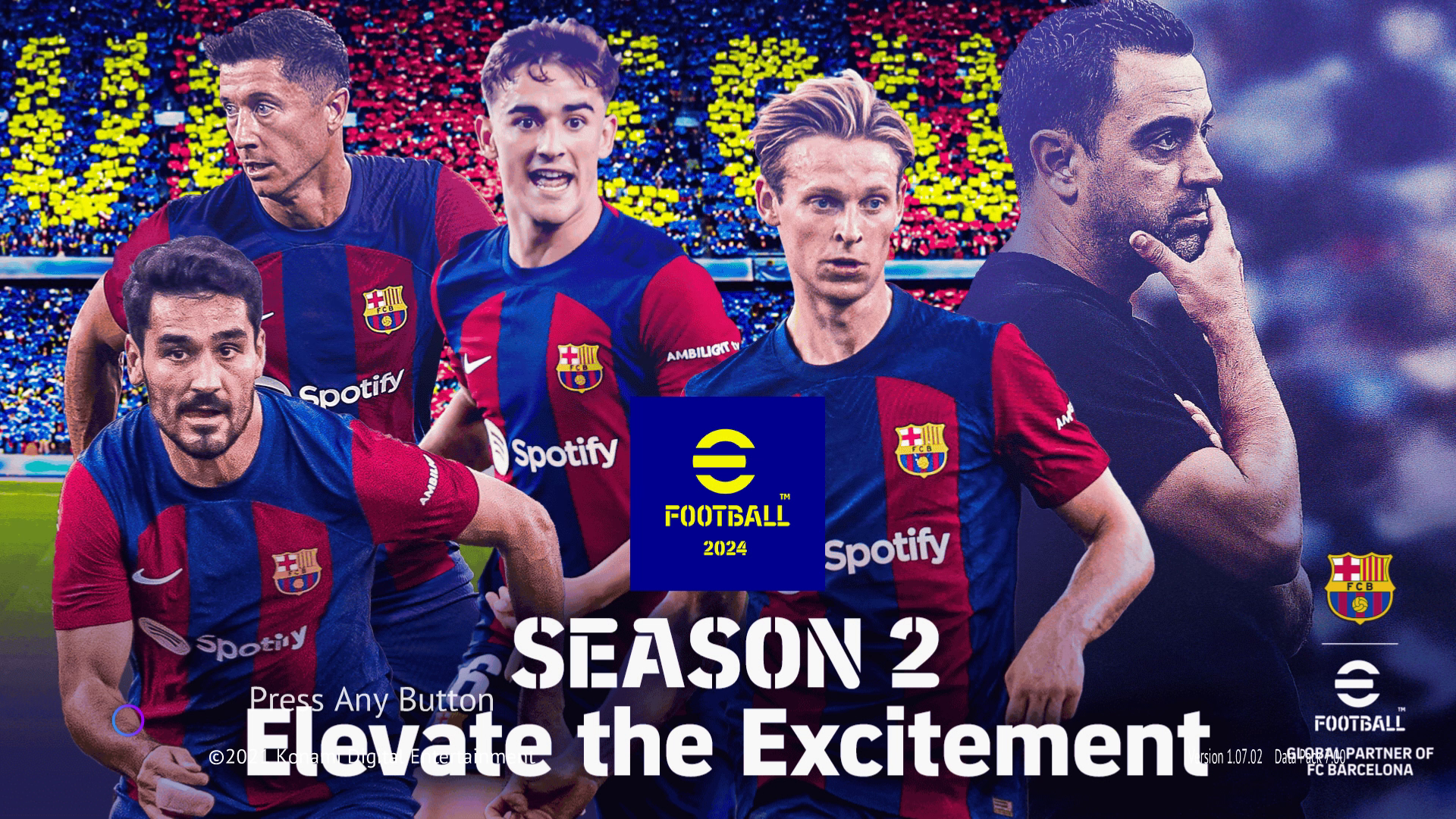 eFootball PES 2024 PPSSPP Download SPECIAL Barcelona UPDATE MENU LAST