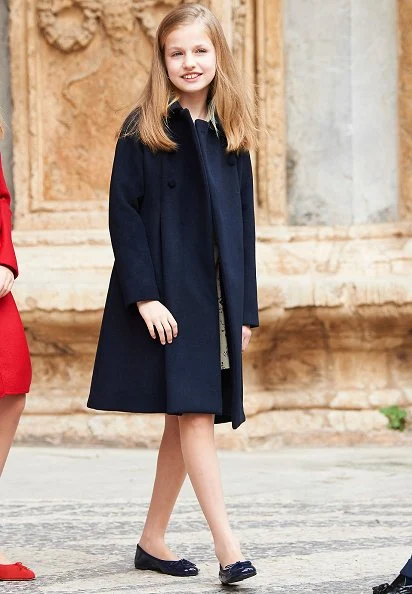 King Felipe, Queen Letizia, Princess Leonor and her sister Sofia and Former Queen Sofia of Spain attended the traditional Mass