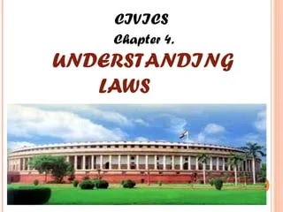 Class Viiith CIVIC Ch 4 :- UNDERSTANDING LAWS