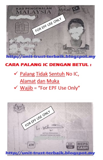 Cara palang IC Mykad dengan betul kwsp