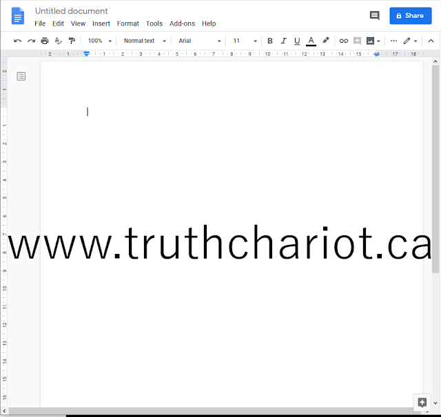 New Document on Google Docs
