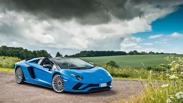 Blue Lamborghini, Supercar, Sports Car