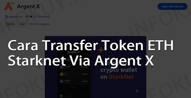 Cara Transfer Token ETH Starknet Via Argent X