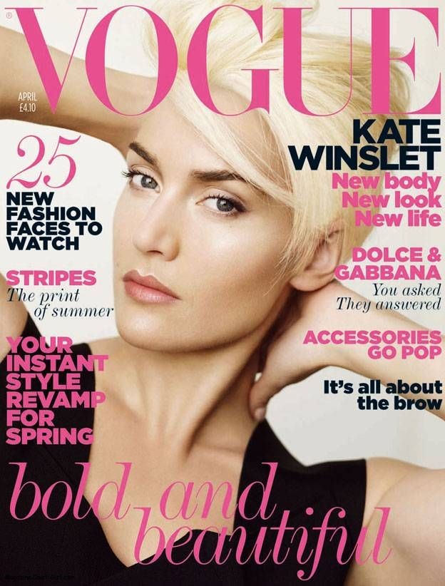 kate winslet short haircut vogue. Kate Winslet Vogue Magazine