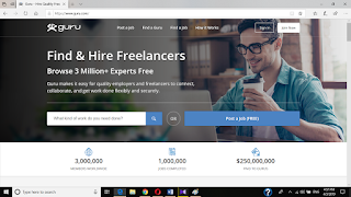 Guru is online job place where you can earn from home